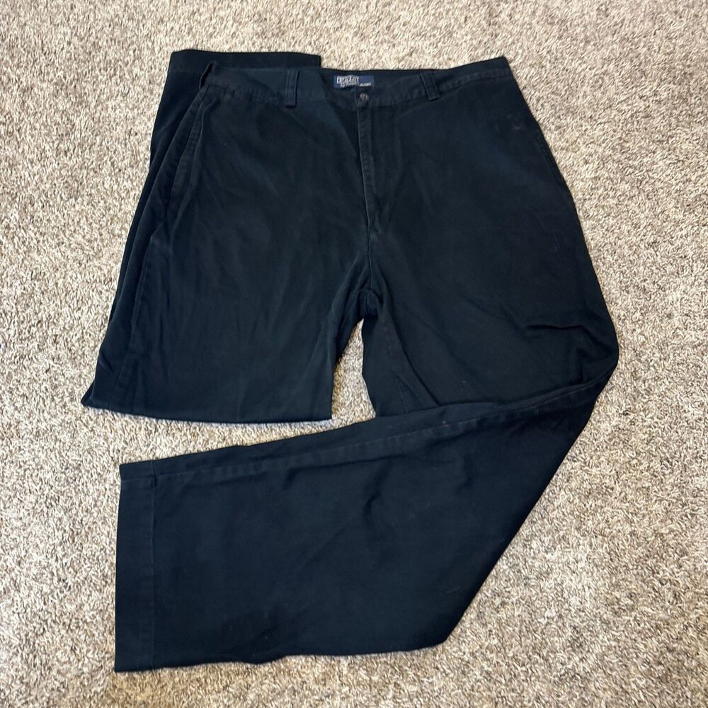 Polo Ralph Lauren Men 36x32 (34x31) Chino Philip Pants Trouser 90s Vintage Black